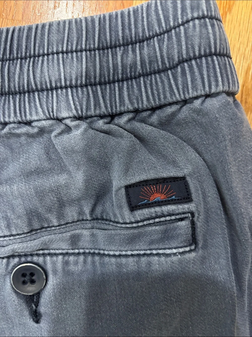 Faherty Indigo Drawstring Athletic Shorts